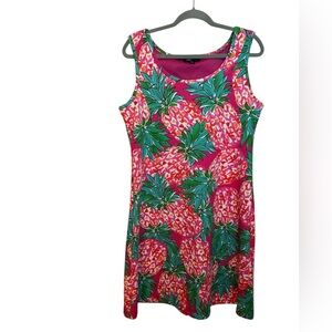 Ronni Nicole Vibrant Pinapple Print Jersey Knit Shift Dress